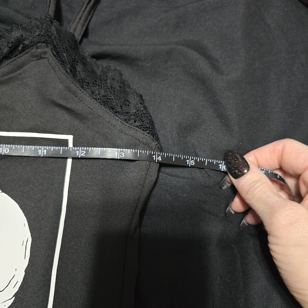 L'Amoureux Black Graphic Tank Dress, SMALL - Picture 2 of 5